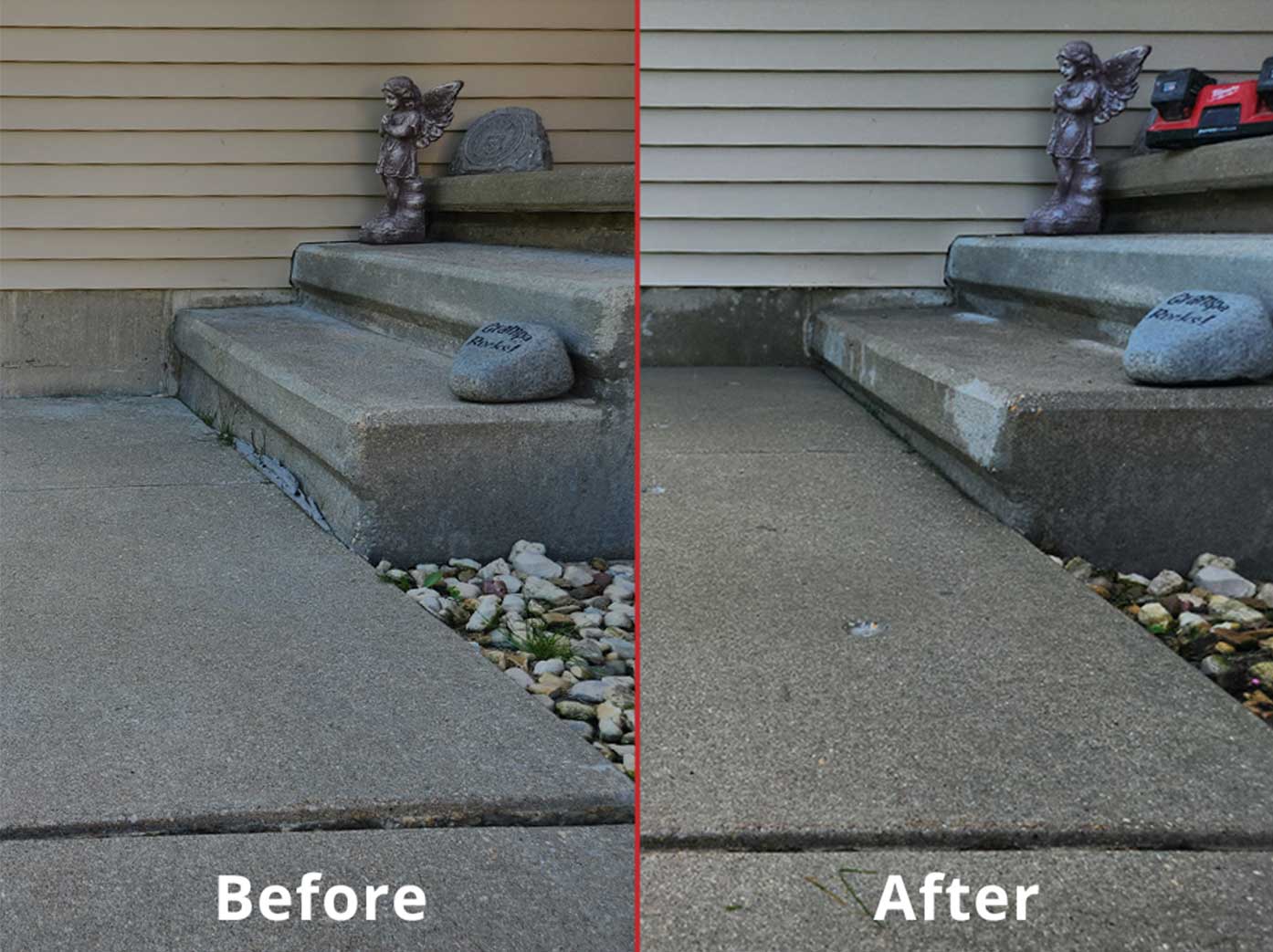 Before and After - Sidewalk Leveling