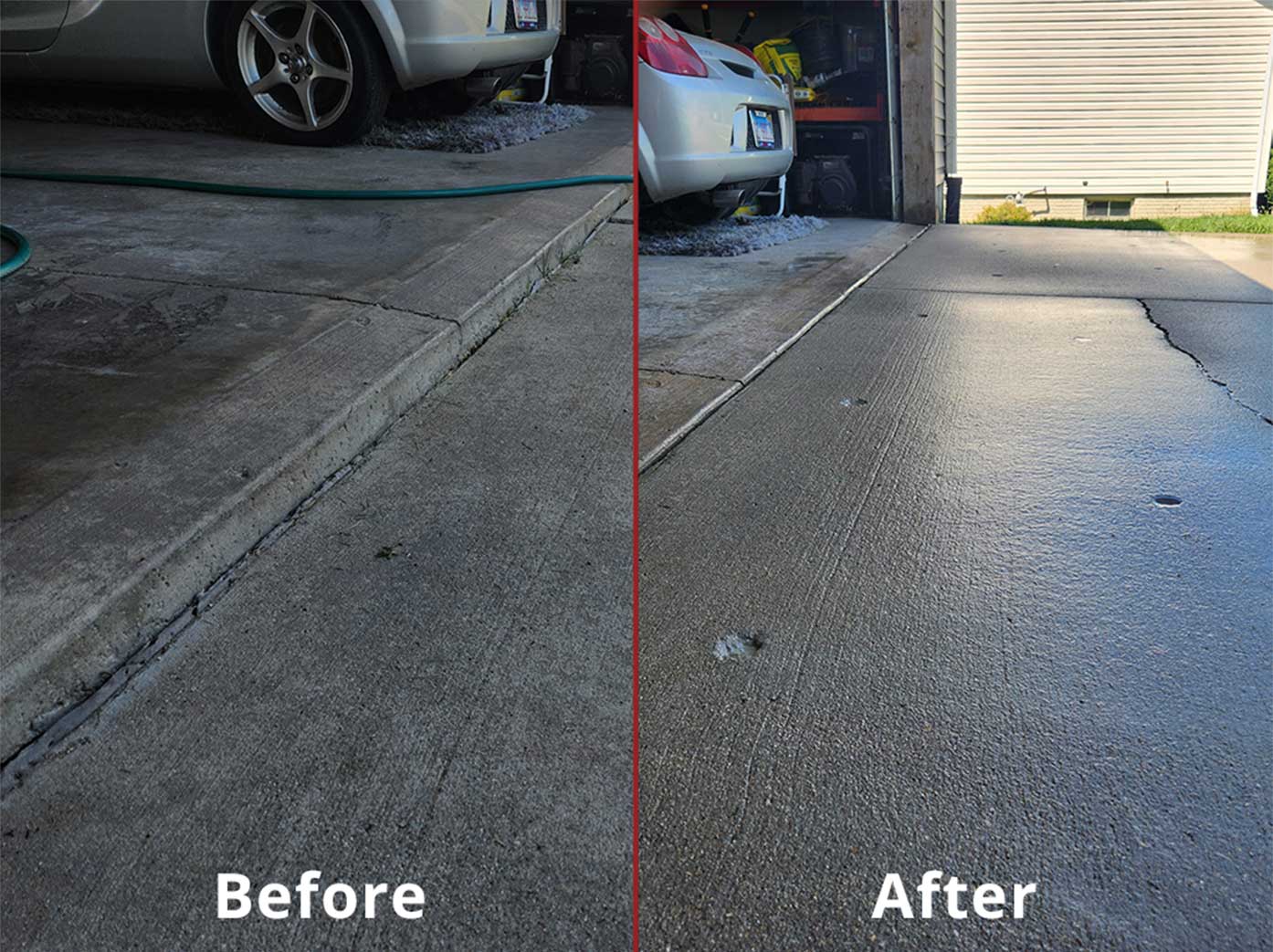 Before and After - Garage Approach Leveling