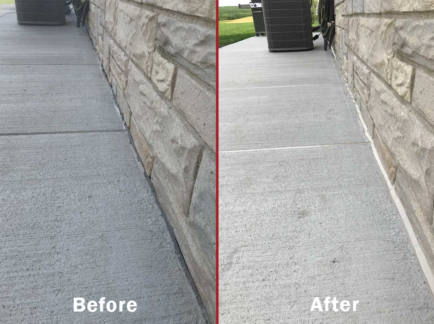 Before and After - Joint Caulking