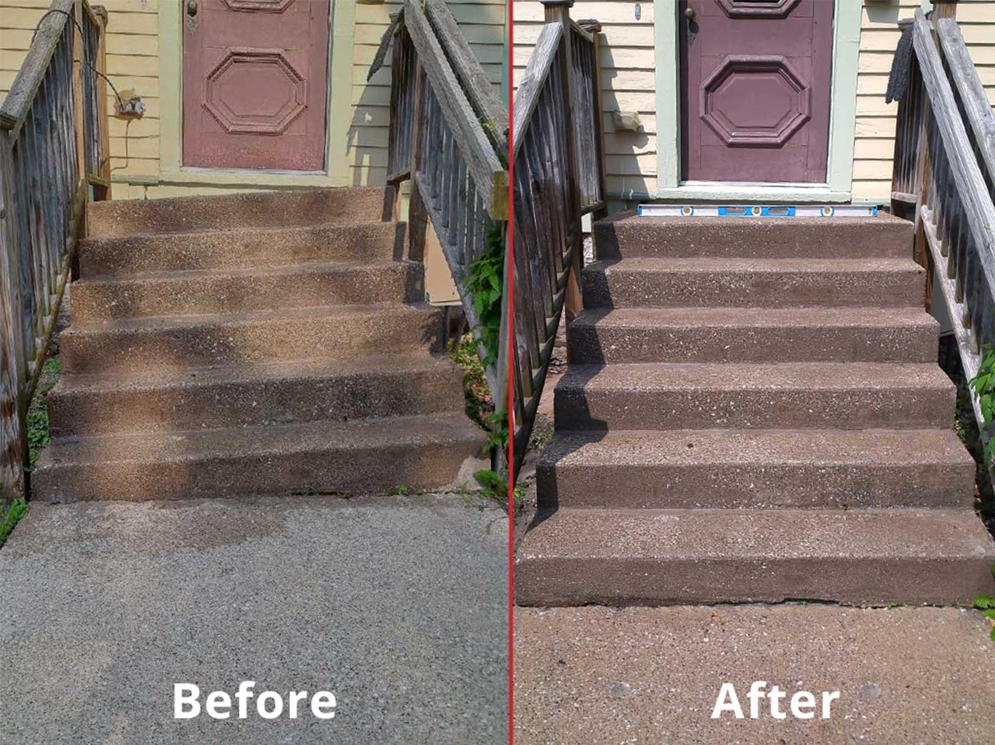 Before and After - Stairs Repair